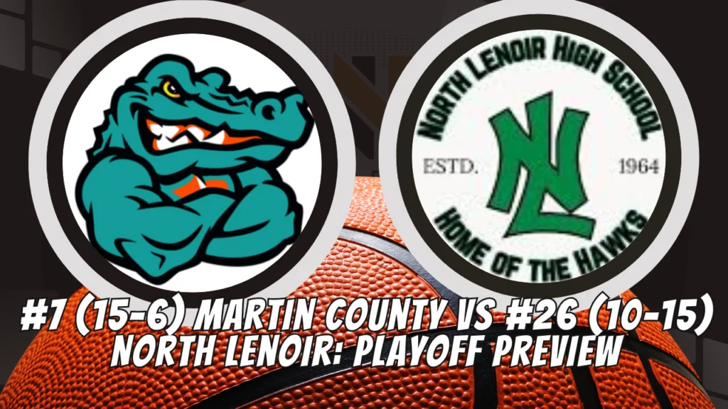 #7 (15-6) Martin County vs #26 (10-15) North Lenoir: Playoff Preview