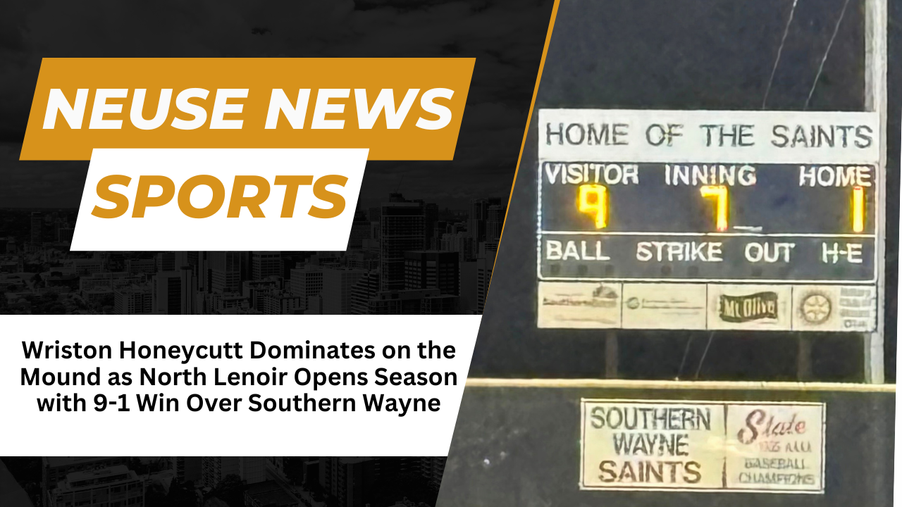Wriston Honeycutt Dominates on the Mound as North Lenoir Opens Season with 9-1 Win Over Southern Wayne