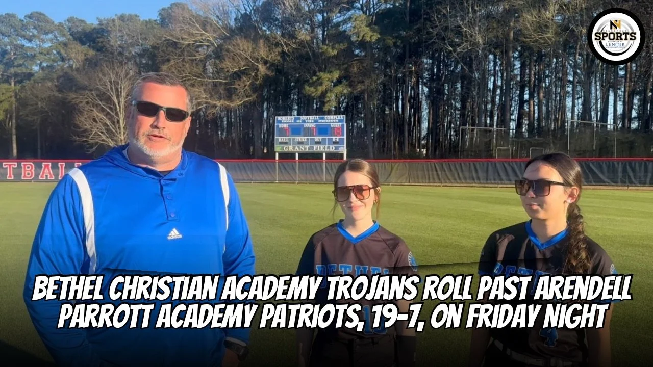 Bethel Christian Academy Trojans Roll Past Arendell Parrott Academy Patriots, 19-7, on Friday Night
