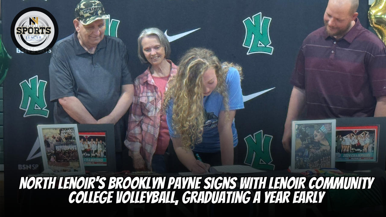 North Lenoir’s Brooklyn Payne Signs With Lenoir Community College Volleyball, Graduating a Year Early