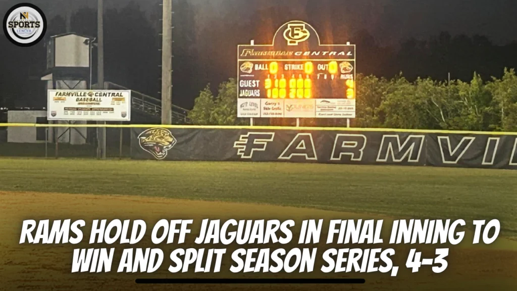 Rams Hold off Jaguars in final inning to win and split season series, 4-3.