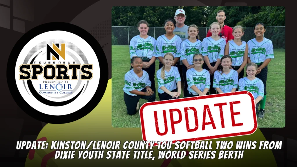 UPDATE: Kinston/Lenoir County 10U Softball Two Wins from Dixie Youth State Title, World Series Berth
