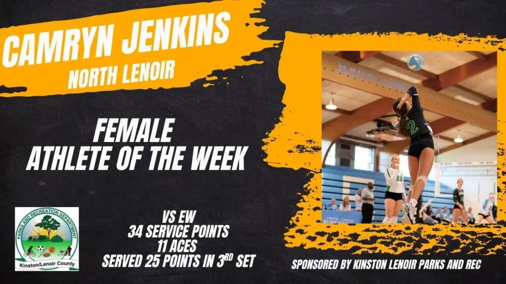 Female Athlete of the Week: Camryn Jenkins (North Lenoir Volleyball)
