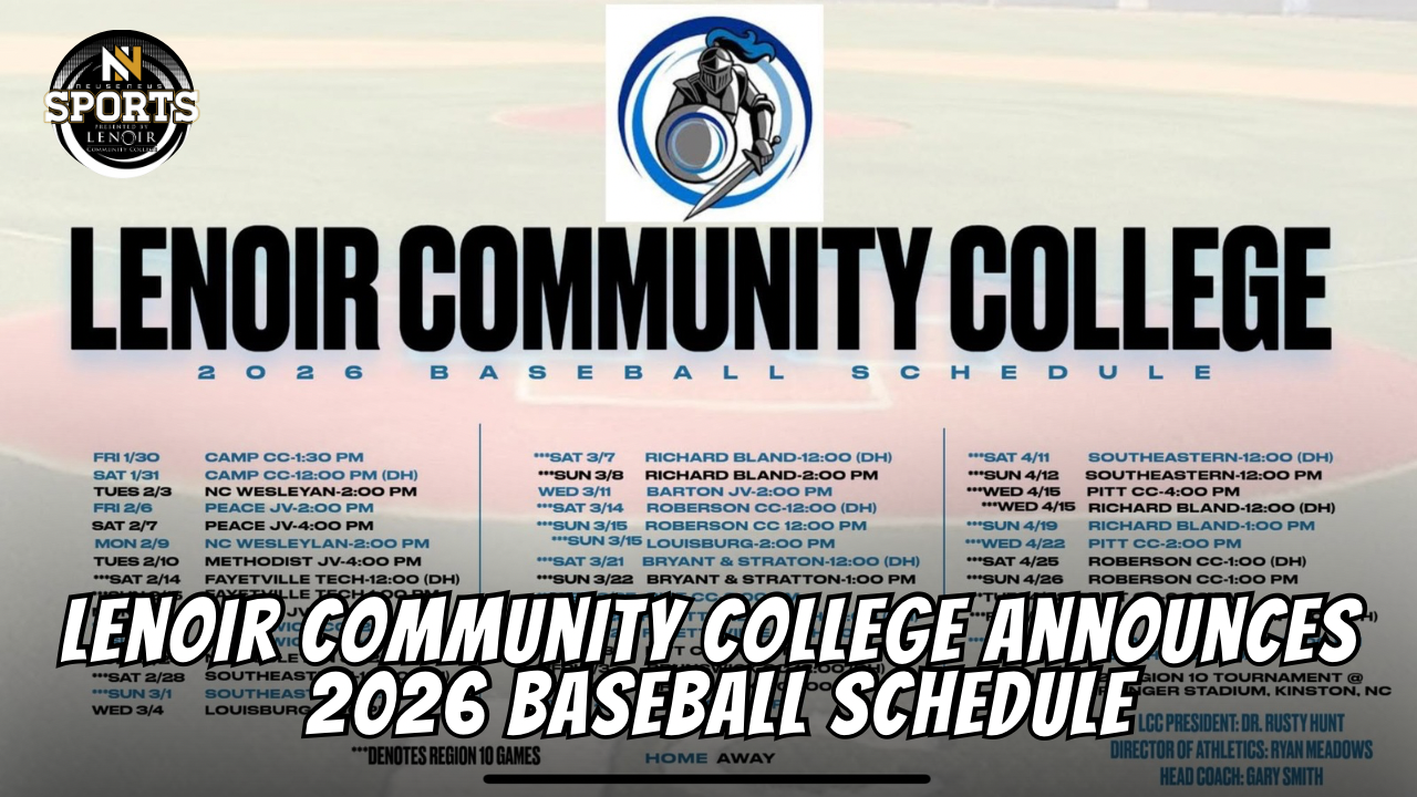 Lenoir Community College Announces 2026 Baseball Schedul