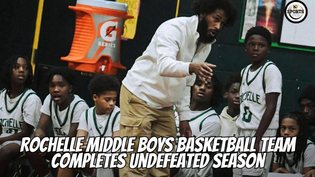 Rochelle Middle boys basketball team completes undefeated season