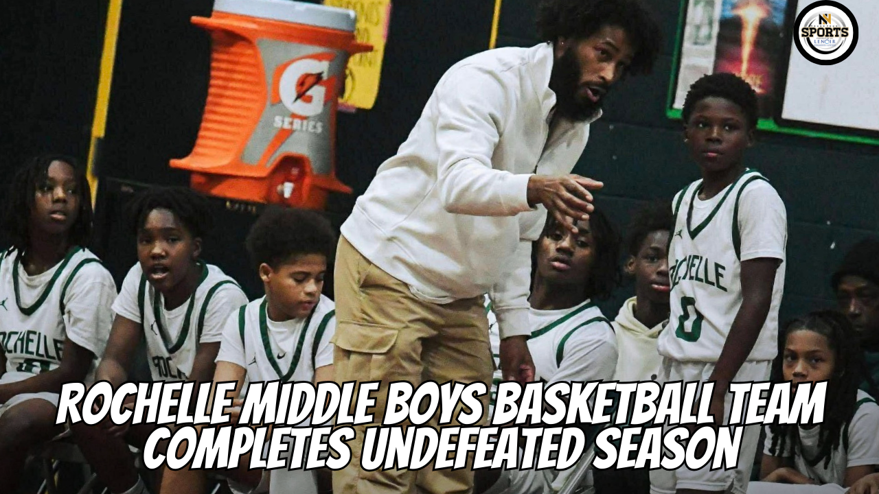 Rochelle Middle boys basketball team completes undefeated season