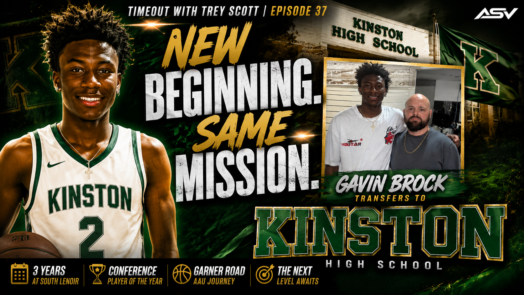 South Lenoir Gavin Brock Announces His Transfer to Kinston High