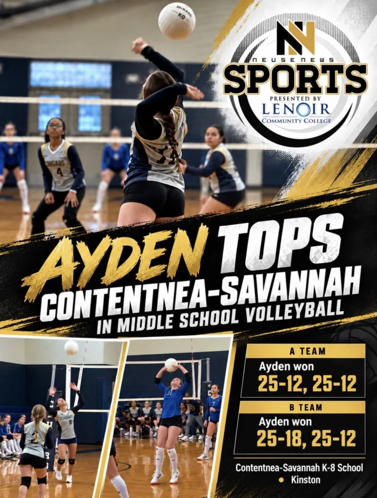Ayden and Contentnea-Savannah middle school volleyball