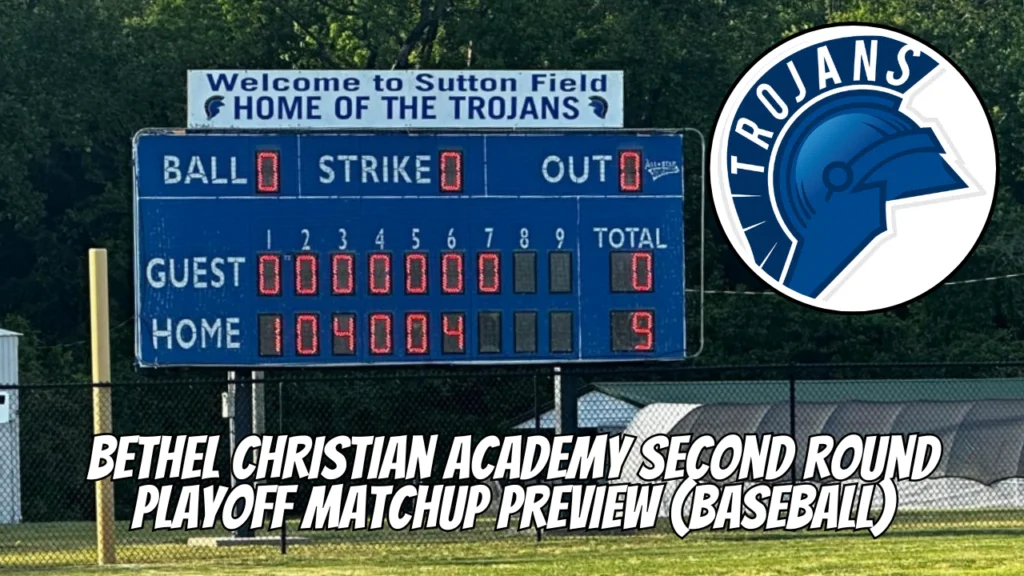 Bethel Christian Academy Second Round Playoff Matchup (Baseball)