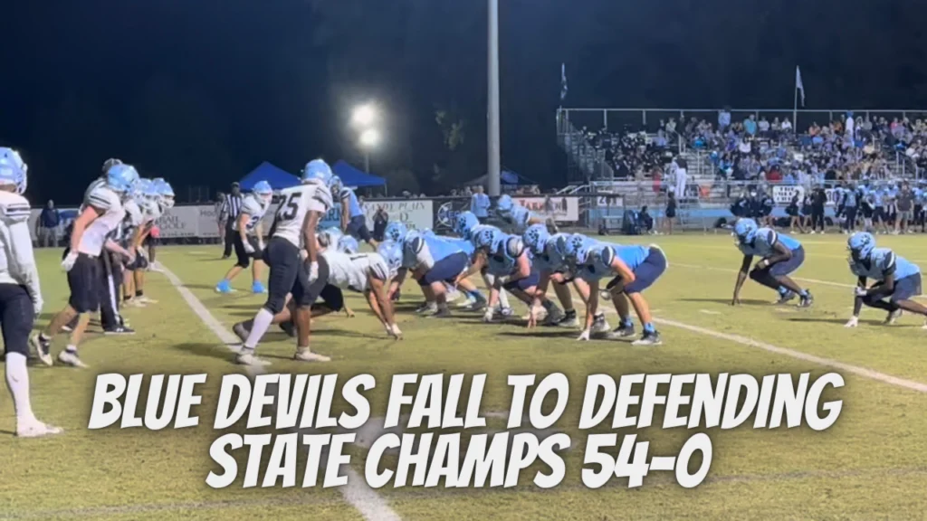 Blue Devils fall to Defending State Champs 54-0