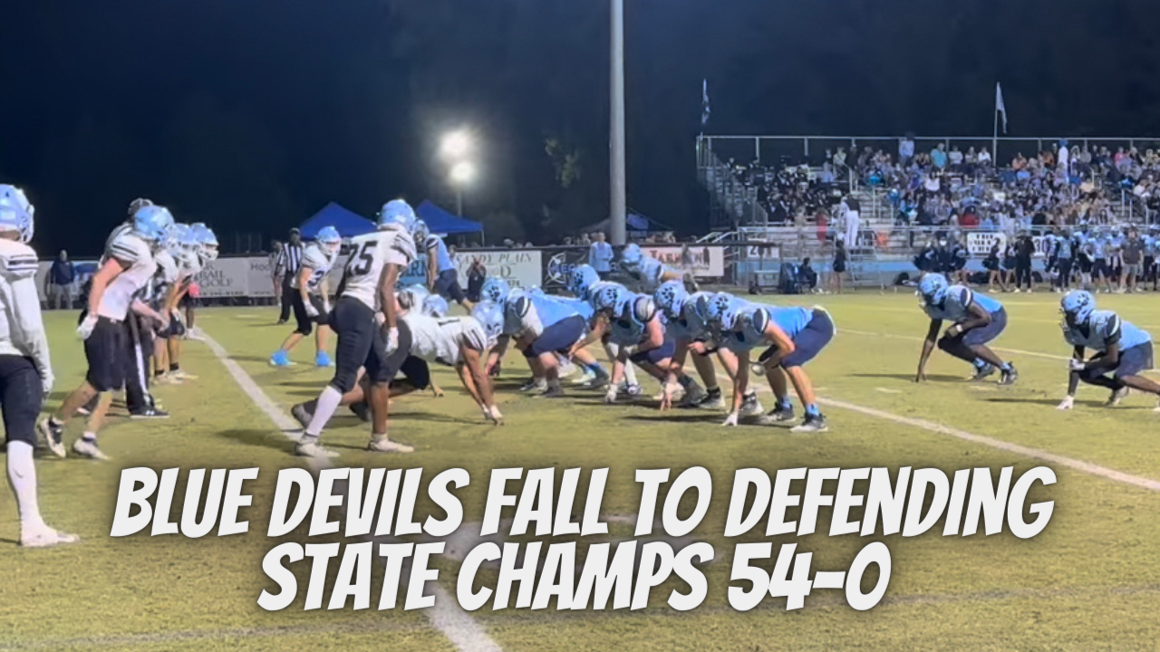 Blue Devils fall to Defending State Champs 54-0
