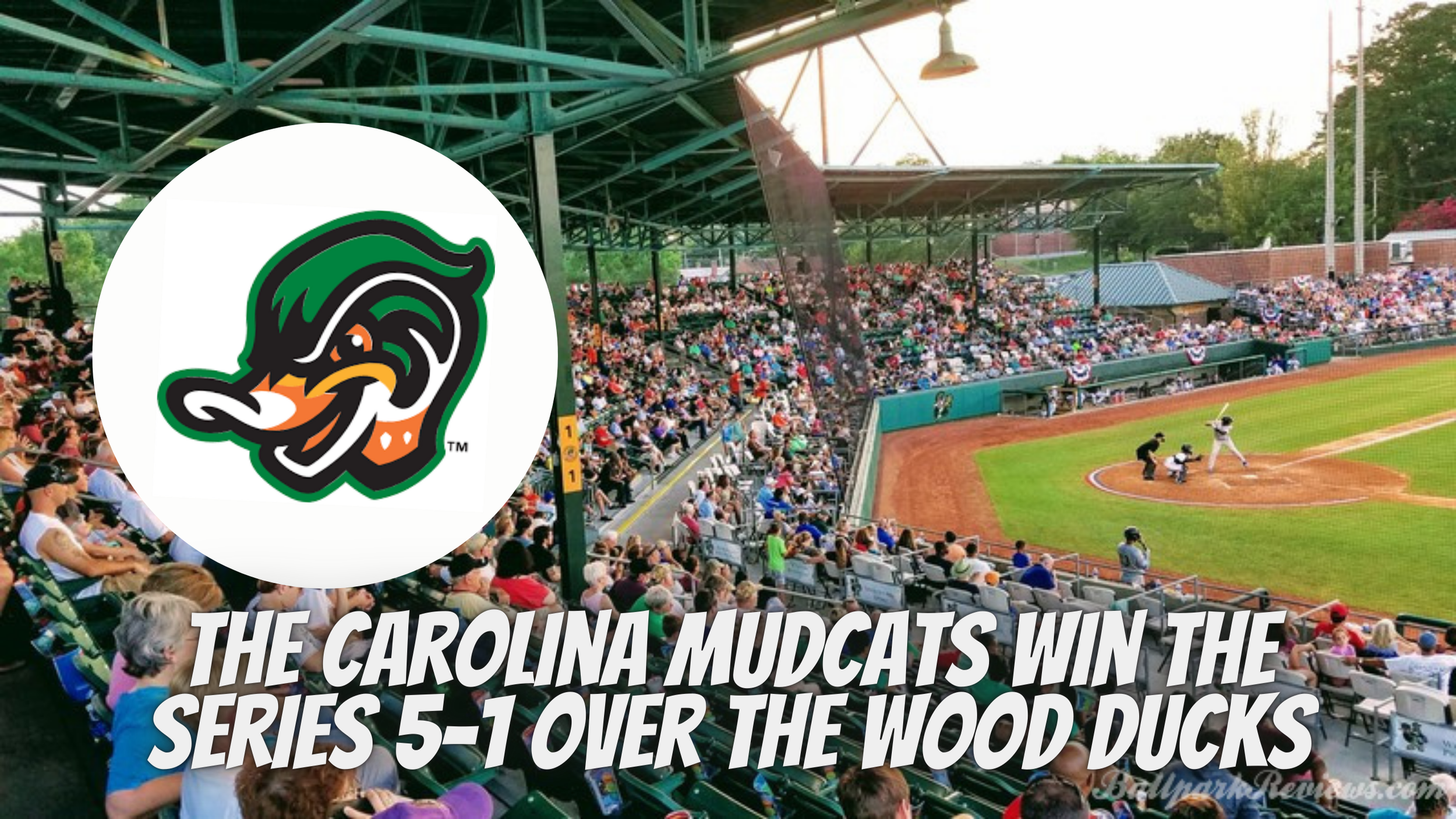 Carolina Mudcats wins the series 5-1 over the Wood Ducks