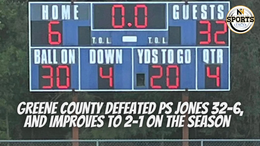 Greene County Defeats PS Jones 32-6, Improves to 2-1 Ahead of Bye Week