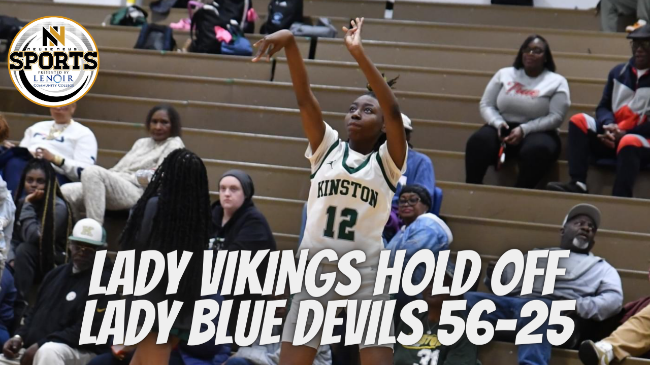 Lady Vikings hold off Lady Blue Devils 56-25