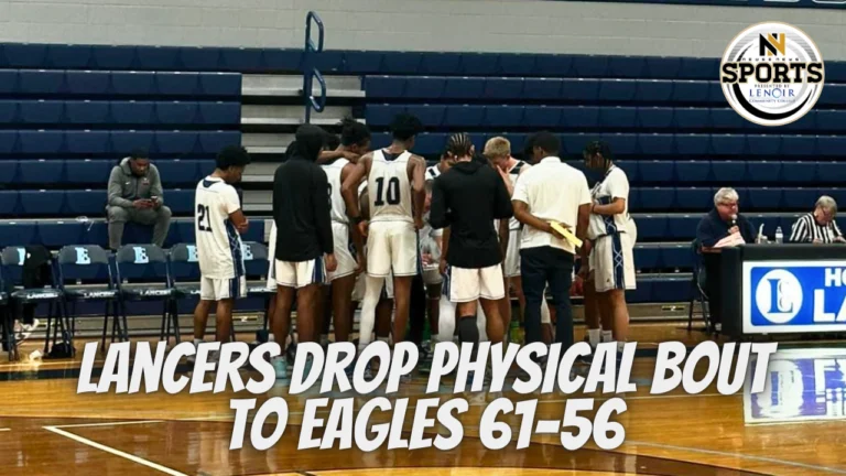 Lancers drop physical bout to Eagles 61-56