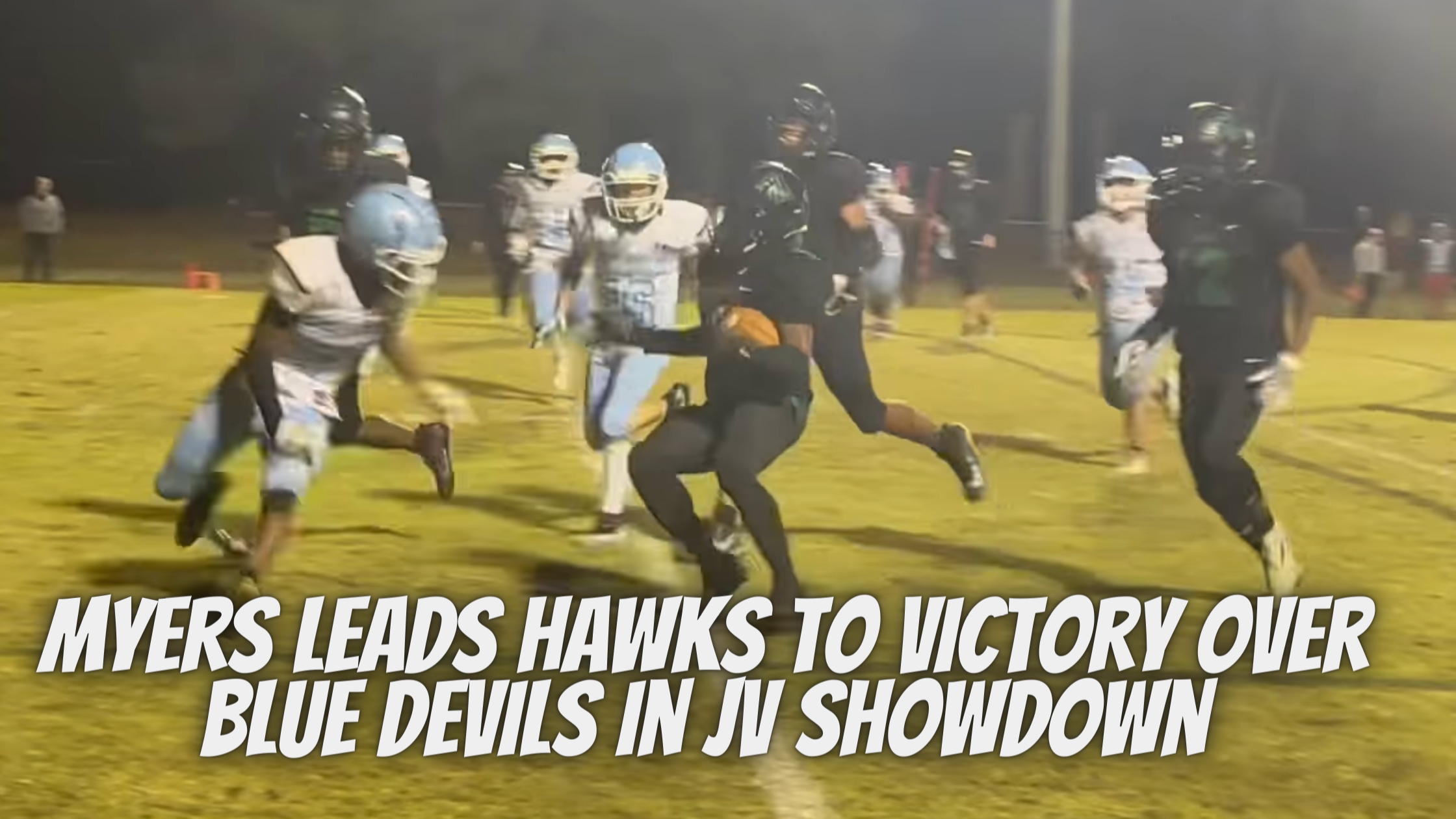 Myers Leads Hawks to Victory Over Blue Devils in JV Showdown