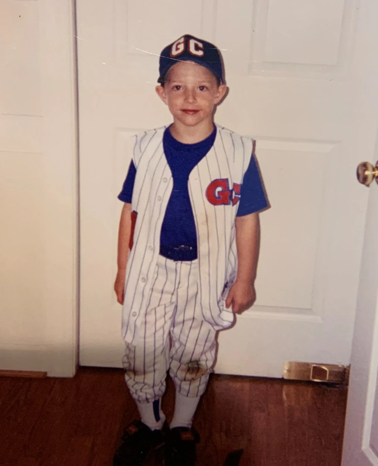 Coach Ben Brann as the Rams bat boy.