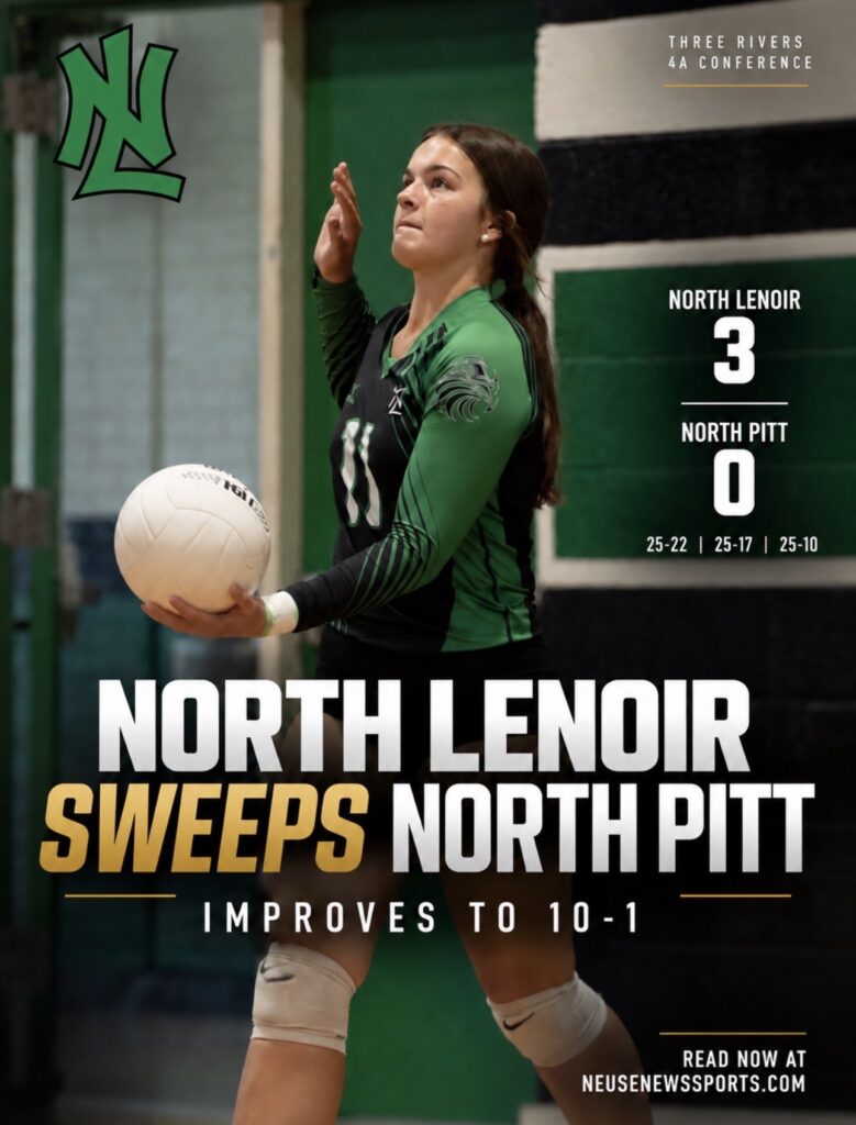 North Lenoir sweeps North Pitt, improves to 10-1