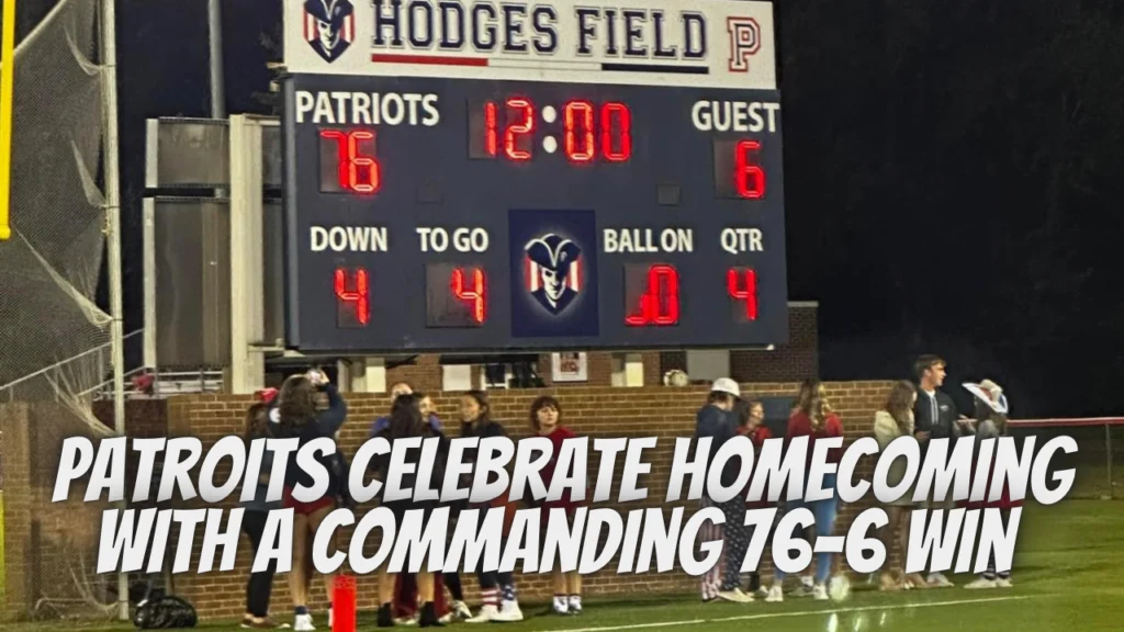 Patriots celebrate homecoming with a commanding 76-6 win