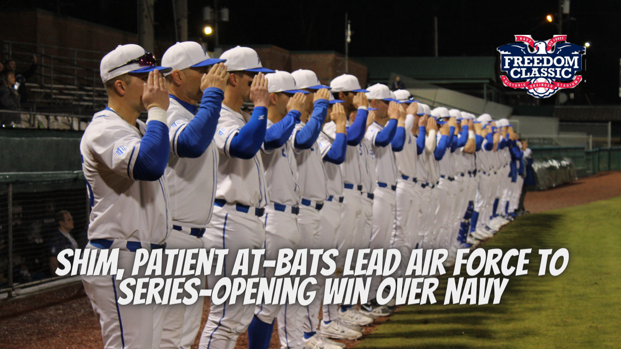 Shim, patient at-bats lead Air Force to series-opening win over Navy