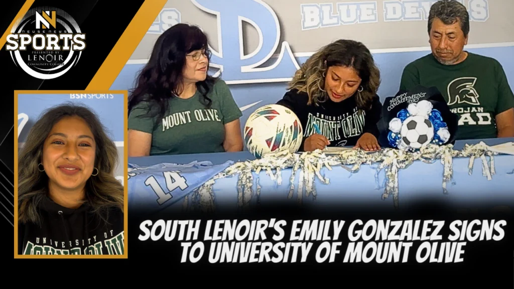 South Lenoir's Emily Gonzalez Signs to University of Mount Olive
