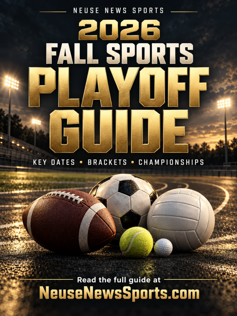 Neuse News Sports cover for the 2026 Fall Sports Playoff Guide.