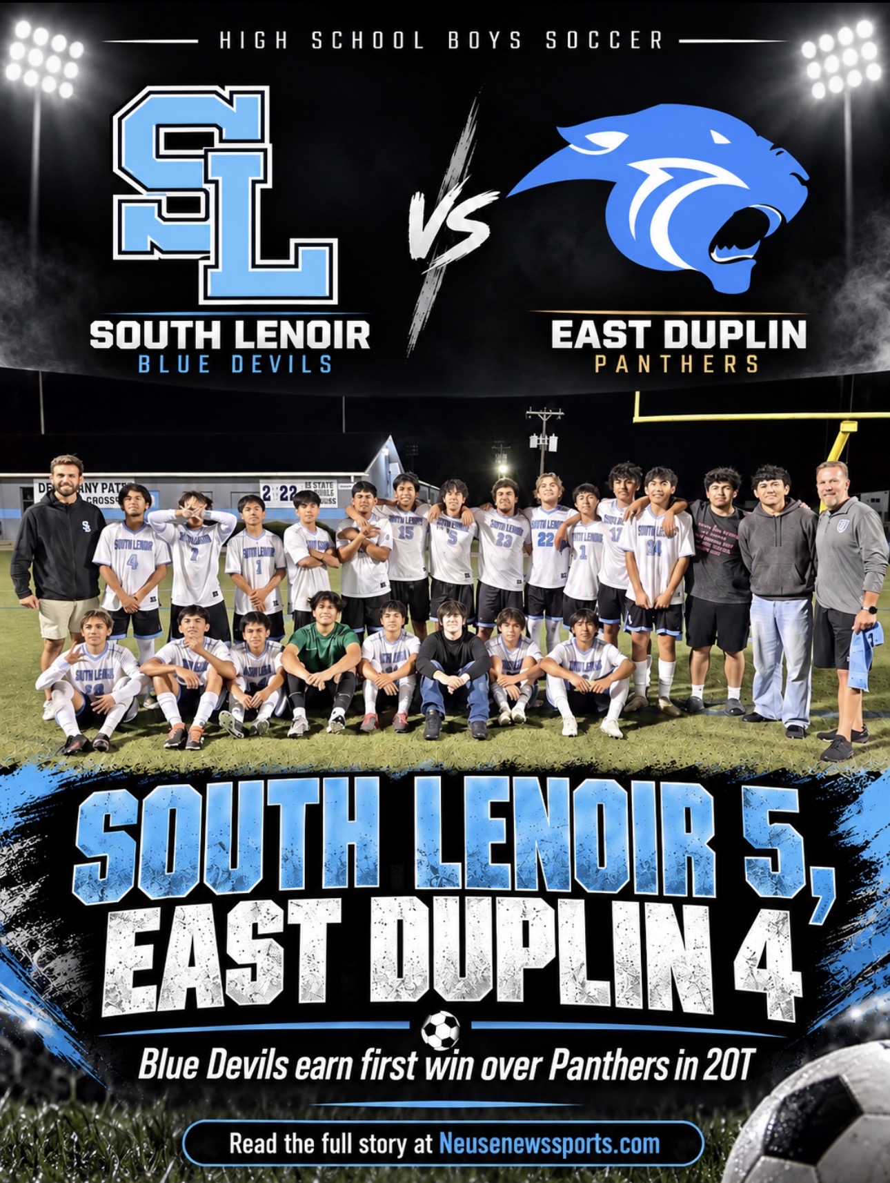 South Lenoir boys soccer vs. East Duplin
