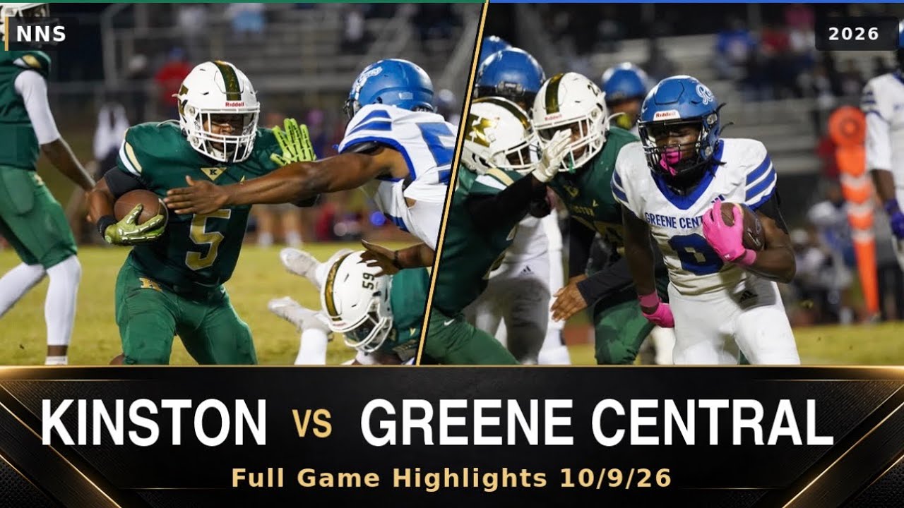 Original YouTube thumbnail: Kinston vs Greene Central, Full Game Highlights 10/9/26