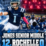 Jones Senior Middle football defeats Rochelle 12-0 to finish tied for second in conference