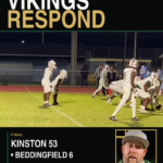 Kinston Vikings football title graphic reading “Vikings Respond.”