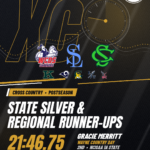 Cross country postseason graphic: Gracie Merritt state silver, South Lenoir and Spring Creek regional runner-ups